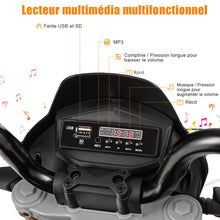 Load image into Gallery viewer, Moto Electrique pour Enfants 12V avec Lumières LED Musique MP3 Roues Antidérapantes pour Garçons et Filles 37 95 mois -