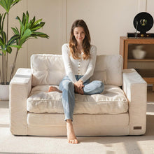 Load image into Gallery viewer, MAXYOYO Canapé-lit Convertible, Matelas Pliable Adulte Convertible Canapé-lit avec 2 Oreillers, Lit d'Appoint Surface de Couchage 101x196CM, Canapé pour Salon, Chambre à Coucher