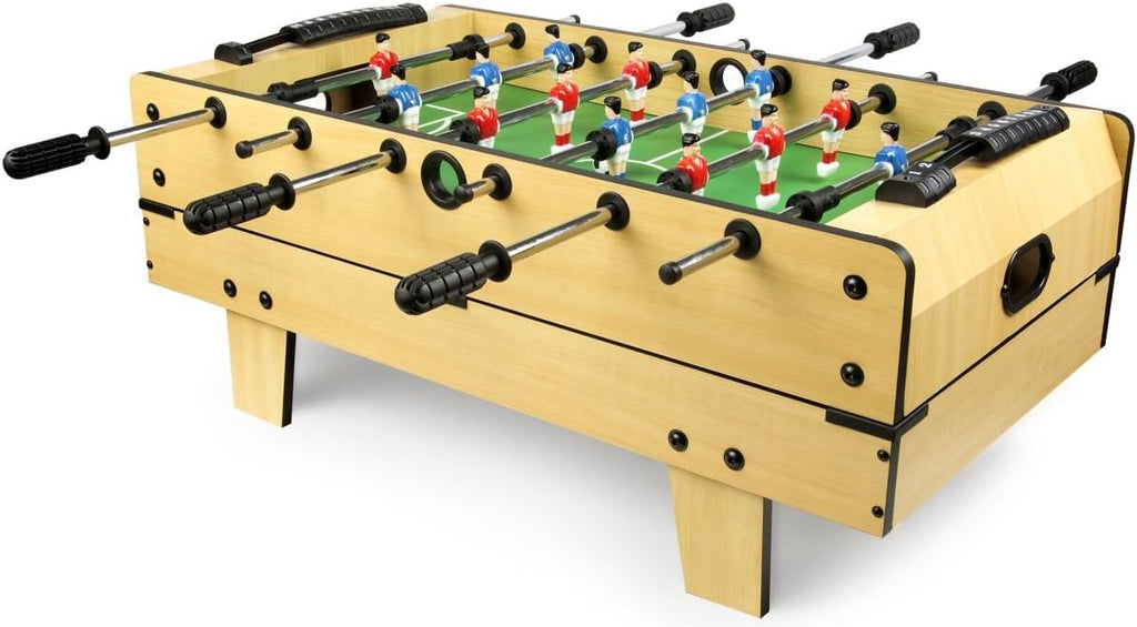 Leomark Table de Babyfoot 4 in 1 Multifonctionnel Jeu de Football,Bilard, Tenis, Hockey Baby-Foot, Baby Foot Table En Bois Jeu de Football Petite Taille Universel
