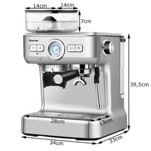 Load image into Gallery viewer, Machine à Café Automatique avec Broyeur à Grains 1350W 30 Niveaux de Poudre de Café Réglables Température Réglable -