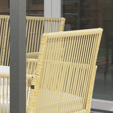 Load image into Gallery viewer, Outsunny Salon de Jardin extérieur 4 pièces canapé 2 Places + 2 fauteuils + 1 Table Basse Plateau Verre trempé Noir 3 Coussins d'assise - métal et résine tressée - Beige