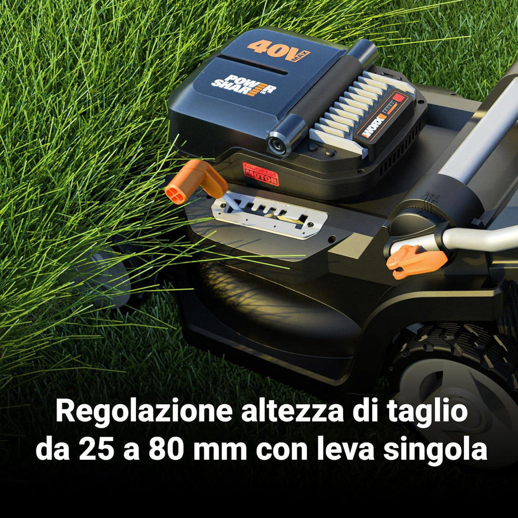 Pack Pro+ Tondeuse à Gazon 40V 460m² + Coupe-Bordures 20V + 2 Batteries 4Ah et 1 Batterie 2Ah + Chargeur Double et Chargeur Simple (Idéal pour l'Entretien du Jardin)