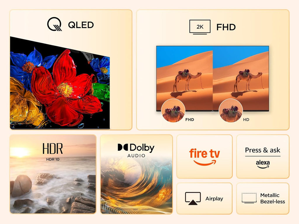 TCL 32 Pouces Full HD Smart QLED Direct LED SF560 avec Fire TV et télécommande vocale Alexa