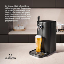 Load image into Gallery viewer, Klarstein FrostBrew Tireuse à Bière - Système de Pression CO₂ Fûts 5L Refroidissement Thermoélectrique 3-12°C Levier de Tirage Noir/Or