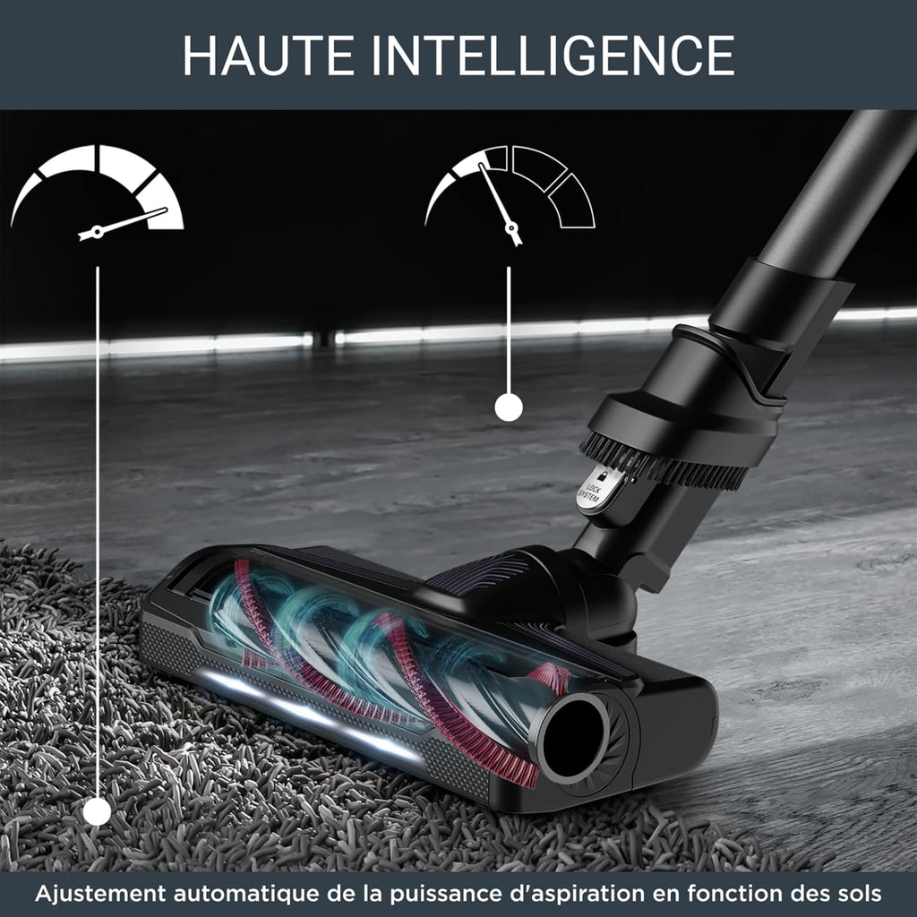 Rowenta X-Force Flex 9.60 Allergie Aspirateur balai sans fil,Filtration Anti-Allergnes,Puissant 100AW,Ultra Lger,Autonomie 45min RH2038WO,Noir / Violet