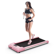 Load image into Gallery viewer, Tapis de Course Mince Tapis de Jogging avec Capacit de 120 Kg Tlcommande et cran Led Inclinable  Roulettes Tapis de Course  Glisser Gris/Noir/Rose -