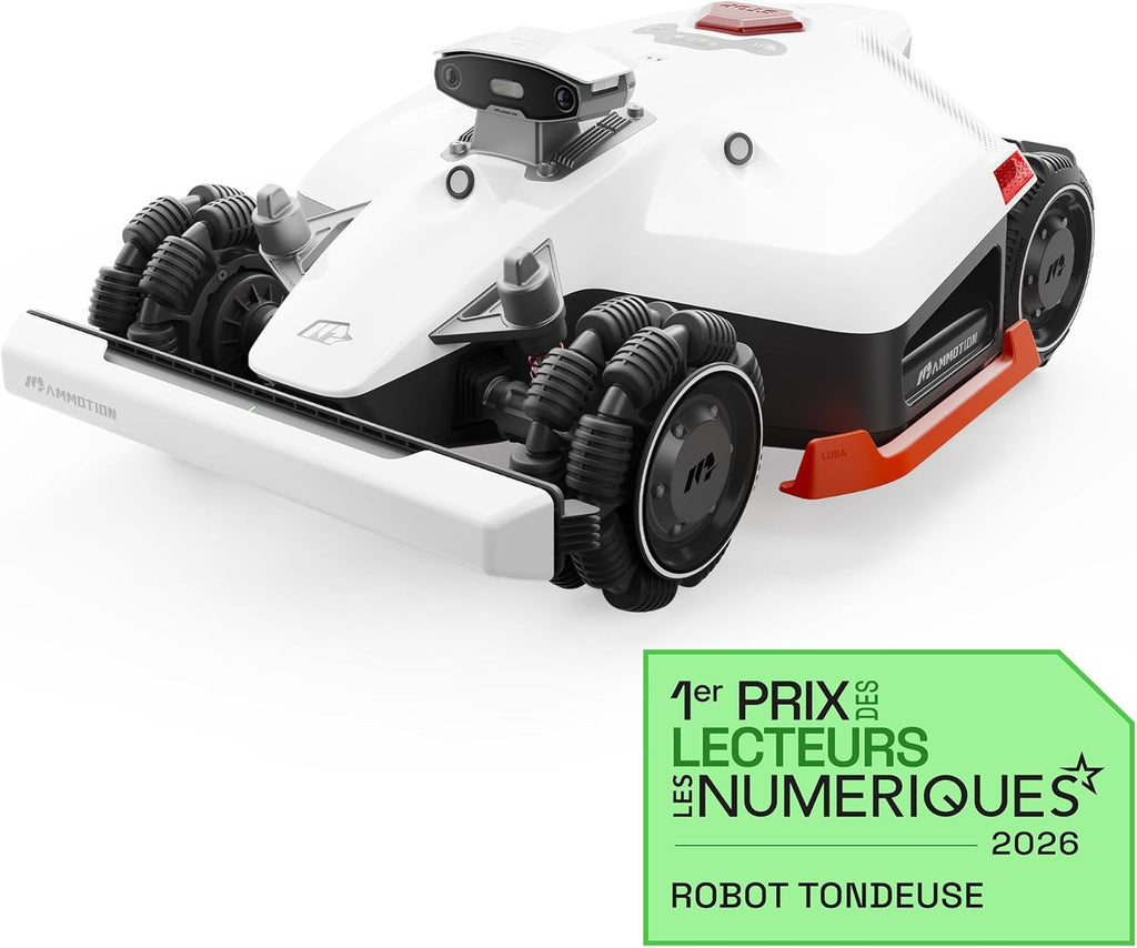 MAMMOTION LUBA 2 AWD 3000X Robot Tondeuse sans Fil Périphérique, NetRTK+Vision, Aucune Antenne RTK Requise, Recommandé 3000m², Pentes à 80%, Hauteur de Coupe 25-70 mm,avec Module 4G