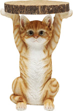 Load image into Gallery viewer, Kare Design Table d'Appoint Animal Ms. Cat, Chat, Marron/Orange, Rond, Diamètre 33 cm, Table de Salon, Meuble, Cadeau, Deco Intérieur, Décoration Chambre, Maison