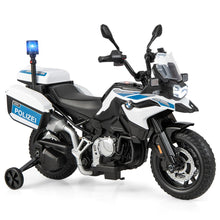 Load image into Gallery viewer, Moto lectrique 12V/7AH pour Enfants 6km/h Modle Policier avec Klaxon Musique Sirne Phares pour 3-8 Ans -