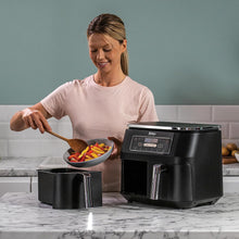 Load image into Gallery viewer, Foodi FlexDrawer Air Fryer,Dual Zone Avec Sparateur Amovible,Grand Tiroir de 10,4 L,7-en-1,Double Zone,Sans Huile,Pices Antiadhsives Compatibles Au Lave-Vaisselle,Noir AF500EU