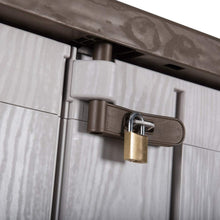 Load image into Gallery viewer, Toomax Stora Way Boîte à Outils d'extérieur en polypropylène recyclé avec Effet Bois (842L,Gris Taupe/Marron)