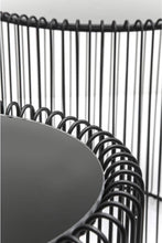 Load image into Gallery viewer, Kare Design Tables d'Appoint Wire, Noir, Rond, Acier, Verre, Diamètre 39 / 27 cm,Table Basse Salon Lot de 2, Table de Salon, Meuble, Deco Intérieur, Decoration Chambre, Maison