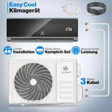 Load image into Gallery viewer, KESSER® Climatisation SET réversible - Climatiseur avec fonction WiFi/Application - Refroidissement A++/ Chauffage A+ Fluide réfrigérant R32 - Écran LCD Split 9000 BTU/h / 2600 Watt - Anthrazit