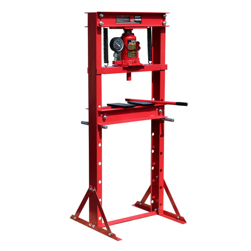 Presse d檃telier hydraulique 12 tonnes manomtre presse indicateur pression pressage rouge 16_0000568 -