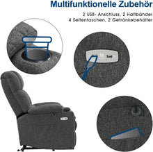 Load image into Gallery viewer, MCombo 7546 Fauteuil de Relaxation électrique avec 3 Moteurs réglables séparément