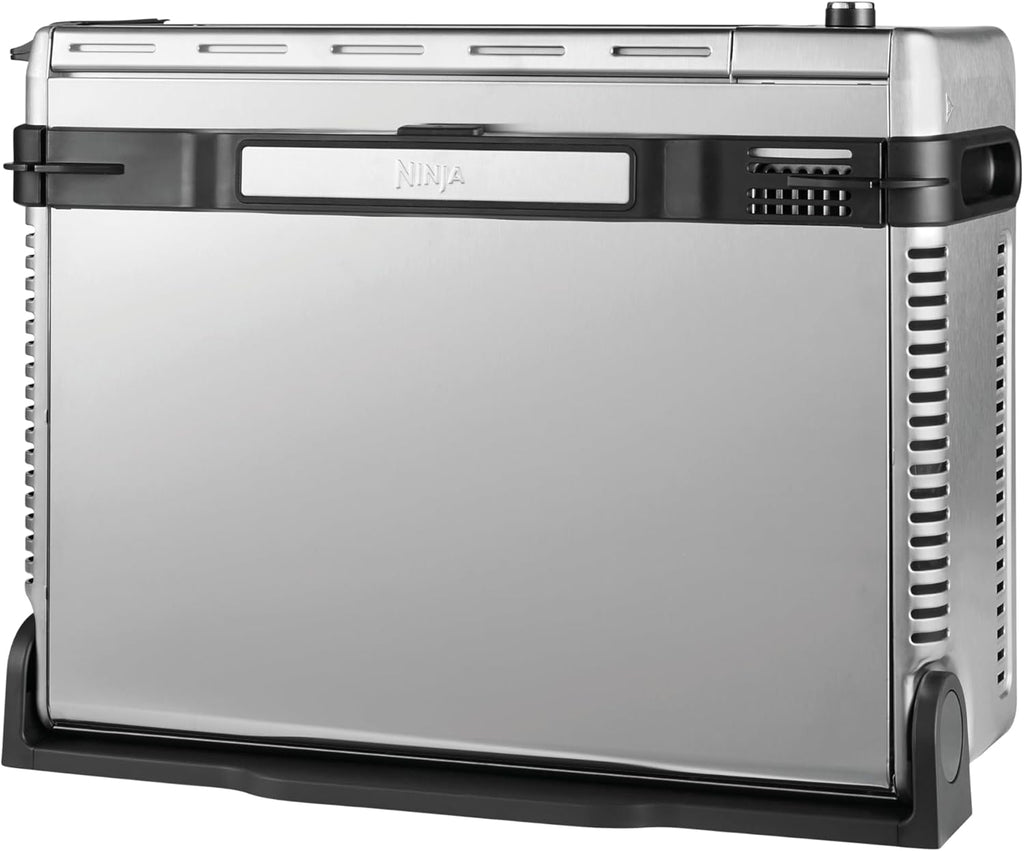 Ninja Foodi Four Multifonctions 8-en-1, Mini four portable, surfaces de travail, four multifonctions avec 8 fonctions de cuisson ; Air Fry, Rôtir, Griller, Cuire et plus encore. Argent/Noir SP101EU