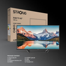 Load image into Gallery viewer, STRONG - Télévision 40 Pouces (100 cm) Full HD SRT40FF2003C - Qualité Image Exceptionnelle - Triple Tuner Intégré - 3 Ports HDMI (1 Arc) + 2 Ports USB + AV + Prise Antenne/Sat - Noire