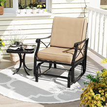 Load image into Gallery viewer, Tangkula Patio Glider Rocking Chair with Metal Frame and Thick Cushions