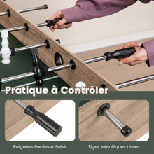 Load image into Gallery viewer, Table de Baby-Foot de 138 cm Table de Jeu de Football d'Arcade 2 Ballons 26 Joueurs 2 Marqueurs de Score Pieds Réglables -