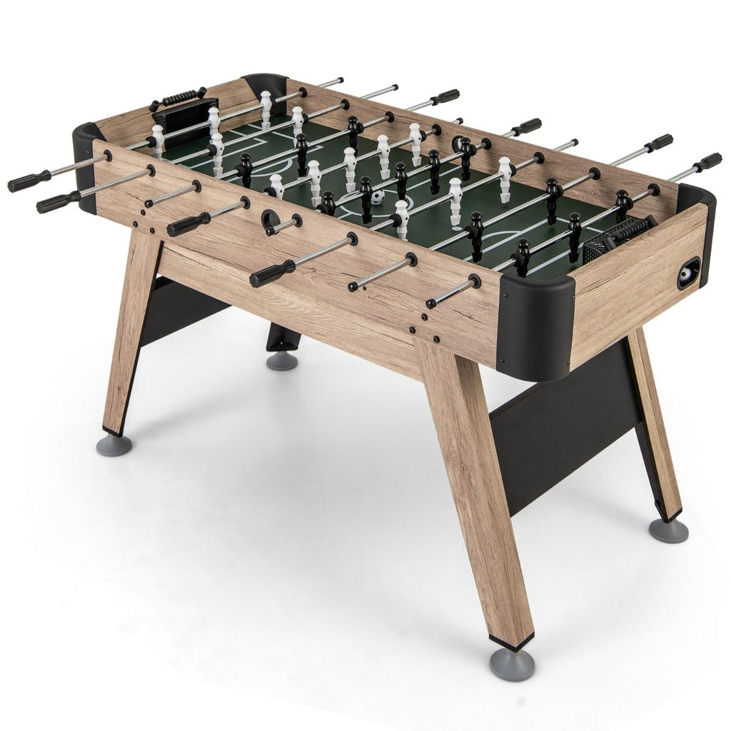 Table de Baby-Foot de 138 cm Table de Jeu de Football d'Arcade 2 Ballons 26 Joueurs 2 Marqueurs de Score Pieds Réglables -
