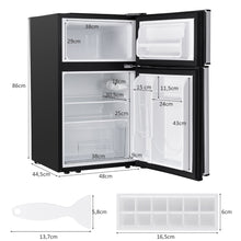 Load image into Gallery viewer, Rfrigrateur Compact Mini-rfrigrateur 90 L Conglateur Spar avec Design  2 Portes Fonctionnement Silencieux Blanc/Gris/Noir -