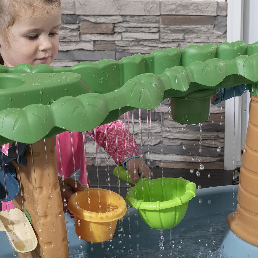 Rain Shower Splash Table d'eau avec 13 Accessoires - Bleu & Vert | Table Jeux d'eau | Table d’activité pour Le Jardin,Table Activité Eau | Table d'eau Extérieur