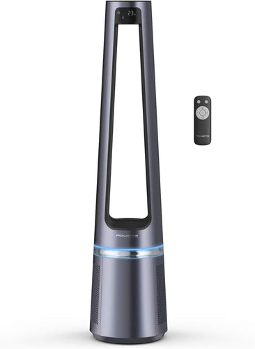 Rowenta Eclipse 2-en-1 Ventilateur purificateur, Ventile et filtre l’air, Particules fines, 32 dB (A), Puissant, Oscillation, 12 vitesses, Minuteur, Départ différé QU5030F0
