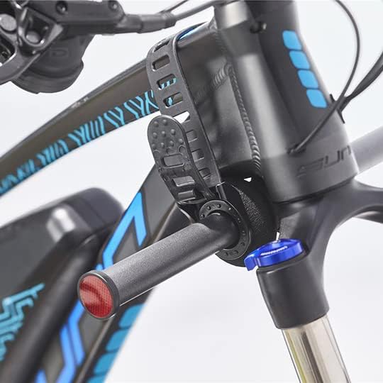 Porte Velo hayon 5 Sangles mottez Shiva 2 elec Acier 2 velos VAE/e Bike (40 kgs Max), Noir