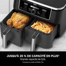 Load image into Gallery viewer, Foodi FlexDrawer Air Fryer,Dual Zone Avec Sparateur Amovible,Grand Tiroir de 10,4 L,7-en-1,Double Zone,Sans Huile,Pices Antiadhsives Compatibles Au Lave-Vaisselle,Noir AF500EU