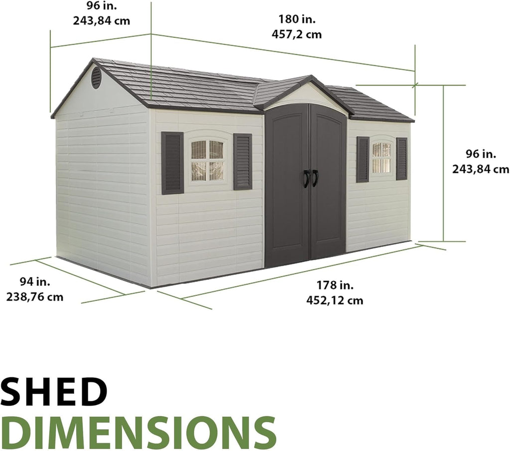 Abri de Jardin Tan 132,7 x 204,4 x 227,9 cm