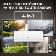 Load image into Gallery viewer, Kältebringer Climatiseur Split - 12000 BTU - 3 5 kW - Avec fonction chauffage WiFi et App - très silencieux &amp; économe en énergie avec support mural - Marque de qualité Allemande