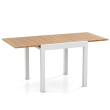 Load image into Gallery viewer, Table de Jardin Extensible en Aluminium Ajustable de 80 à 160 CM Table à Manger Rectangulaire pour 4-6 Personnes Gris/Naturel -