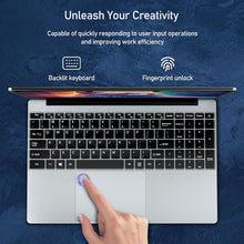 Load image into Gallery viewer, Ordinateur Portable 15 6 Pouces PC Portable Celeron N5095 CPU 16Go RAM 512Go SSD Laptop Win11 FHD 1920 x 1080 Rétroéclairé &amp; Déverrouillage Empreinte Webca Wi-FI 5 BT4.2 USB 3.0 * 2