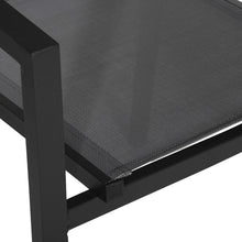 Load image into Gallery viewer, Lot de 8 chaises en aluminium anthracite - textilne gris -