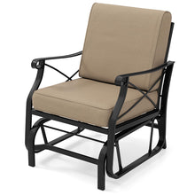 Load image into Gallery viewer, Tangkula Patio Glider Rocking Chair with Metal Frame and Thick Cushions