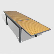 Load image into Gallery viewer, Table de jardin extensible en aluminium 12 places effet bois (200/320 x 100 cm) Murano Gris anthracite - Action-sport36 -