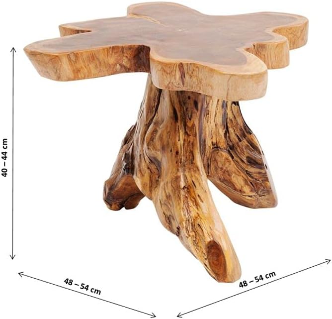 Kare Design Table d'appoint Tree, Bois Massif, Nature-Marron, Grand, Deco Intérieur, Decoration Chambre, Salon, Couloir, Maison, 40x50x50cm