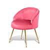 Load image into Gallery viewer, Monibloom Velvet Accent Chair, Modern Upholstered Single Sofa Side Chair, Comfy Barrel Club Living Room Armchair with Golden Metal Legs for Bedroom Reading Room Office, Black