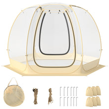 Load image into Gallery viewer, Tente Bulle  Ouverture Instantane pour 6  10 Personnes Tente D么me d'Extrieur 328 x 328 cm Rsistante Aux Intempries Transparent -