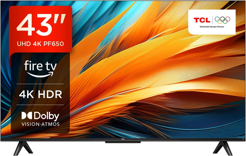 TCL 43PF650 43 Pouces 4K Ultra HD, HDR TV, Smart LED Fire TV (Dolby Vision, Dolby Atmos, DTS, HDR 10, Alexa intégré, Airplay2, Miracast)