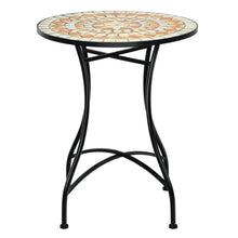 Load image into Gallery viewer, Table de Jardin Style Mosaïque Cadre en Fer et Revêtement Antirouille pour 60 x 60 x 72 CM -