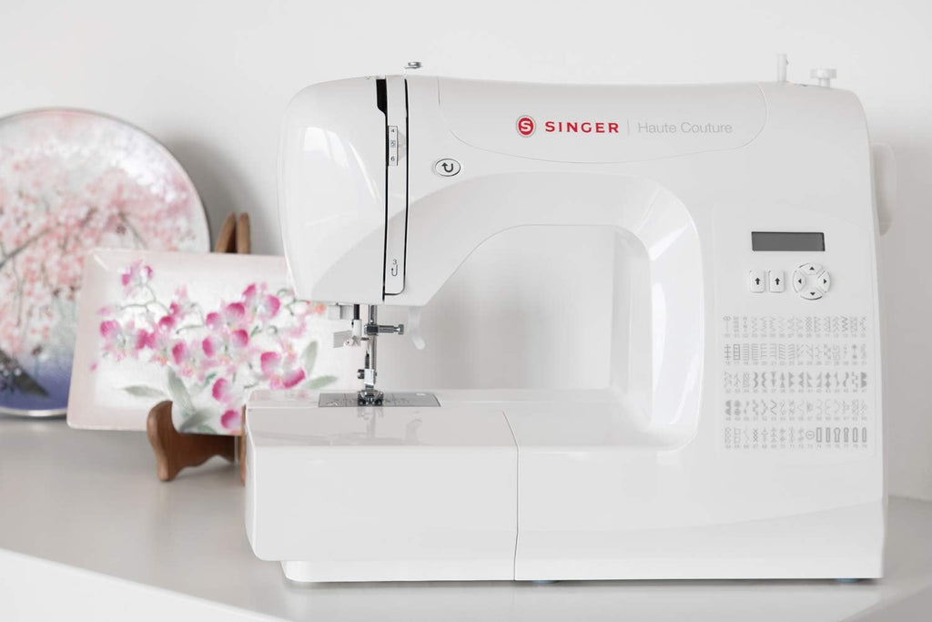 Haute Couture F527C Machine à coudre électronique Professionnelle,80 points,utilitaires,élastiques,décoratifs,Facile pour Débutants Electrique Portable,Maison