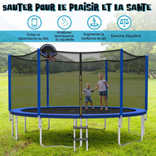 Load image into Gallery viewer, Trampoline d'Extérieur Ø366 cm Trampoline avec Panier de Basket Filet de Protection Trampoline pour Enfants et Adultes -