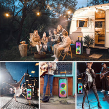 Load image into Gallery viewer, JYX Machine Karaoké pour Adultes, Enceinte Karaoké Bluetooth Portable avec 2 Microphones sans Fil, Party Box Idéale pour Les réunions de Famille/Le Camping en Plein Air