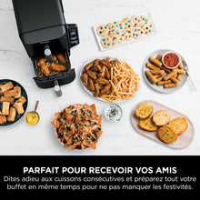 Load image into Gallery viewer, Foodi FlexDrawer Air Fryer,Dual Zone Avec Sparateur Amovible,Grand Tiroir de 10,4 L,7-en-1,Double Zone,Sans Huile,Pices Antiadhsives Compatibles Au Lave-Vaisselle,Noir AF500EU