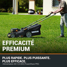 Load image into Gallery viewer, Pack Pro+ Tondeuse à Gazon 40V 460m² + Coupe-Bordures 20V + 2 Batteries 4Ah et 1 Batterie 2Ah + Chargeur Double et Chargeur Simple (Idéal pour l'Entretien du Jardin)