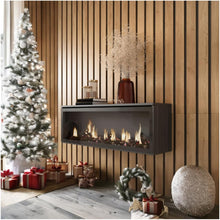 Load image into Gallery viewer, SKRAUT HOME | Cheminée électrique LED | Effet Flamme | 107x38x25cm | Salon - Salle à Manger | Décorative | Style Moderne | Noirs