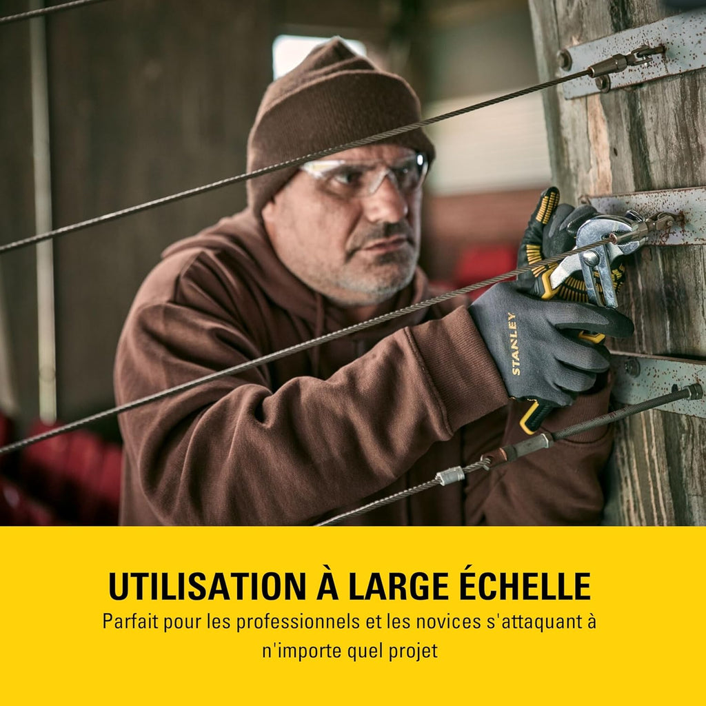 STANLEY Valise de Maintenance 142 Pièces - Pinces et Coupe-Touts, Clé à Molette, Niveau, Mesure, Tournevis, Scie à Métaux, Cutter, Marteau, Outils pour Serrage-Vissage STMT98109-1