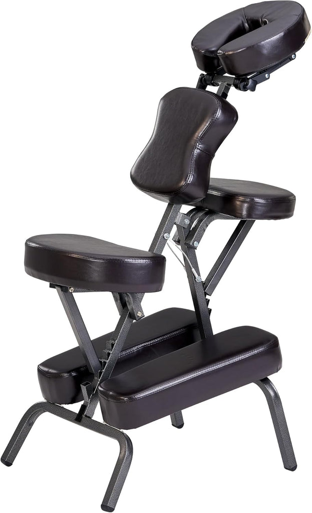 Master Massage Bedford Chaise de Massage Portable et légère avec Sac de Transport Confortable, Facile à Plier, Marron