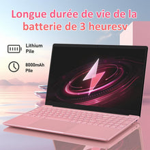 Load image into Gallery viewer, Pryloxen Ordinateur Portable Ultra-Fin 15 6" FHD IPS - Processeur Celeron N150 3 4 GHz 32 Go DDR4/1 to SSD Clavier Rétroéclairé Wi-FI 5G &amp; Batterie 8000 mAh (360 × 275 × 18 mm 1 679 kg)